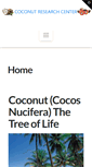 Mobile Screenshot of coconutresearchcenter.org
